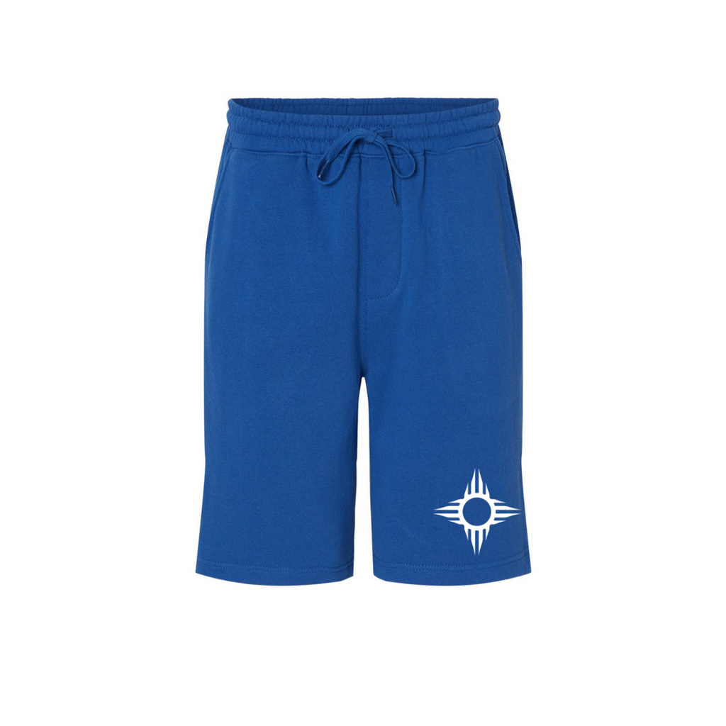 Zia Symbol Fleece Shorts Royal Blue